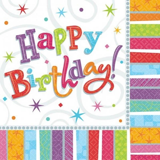 Foto de SERVILLETA "HAPPY BIRTHDAY  "